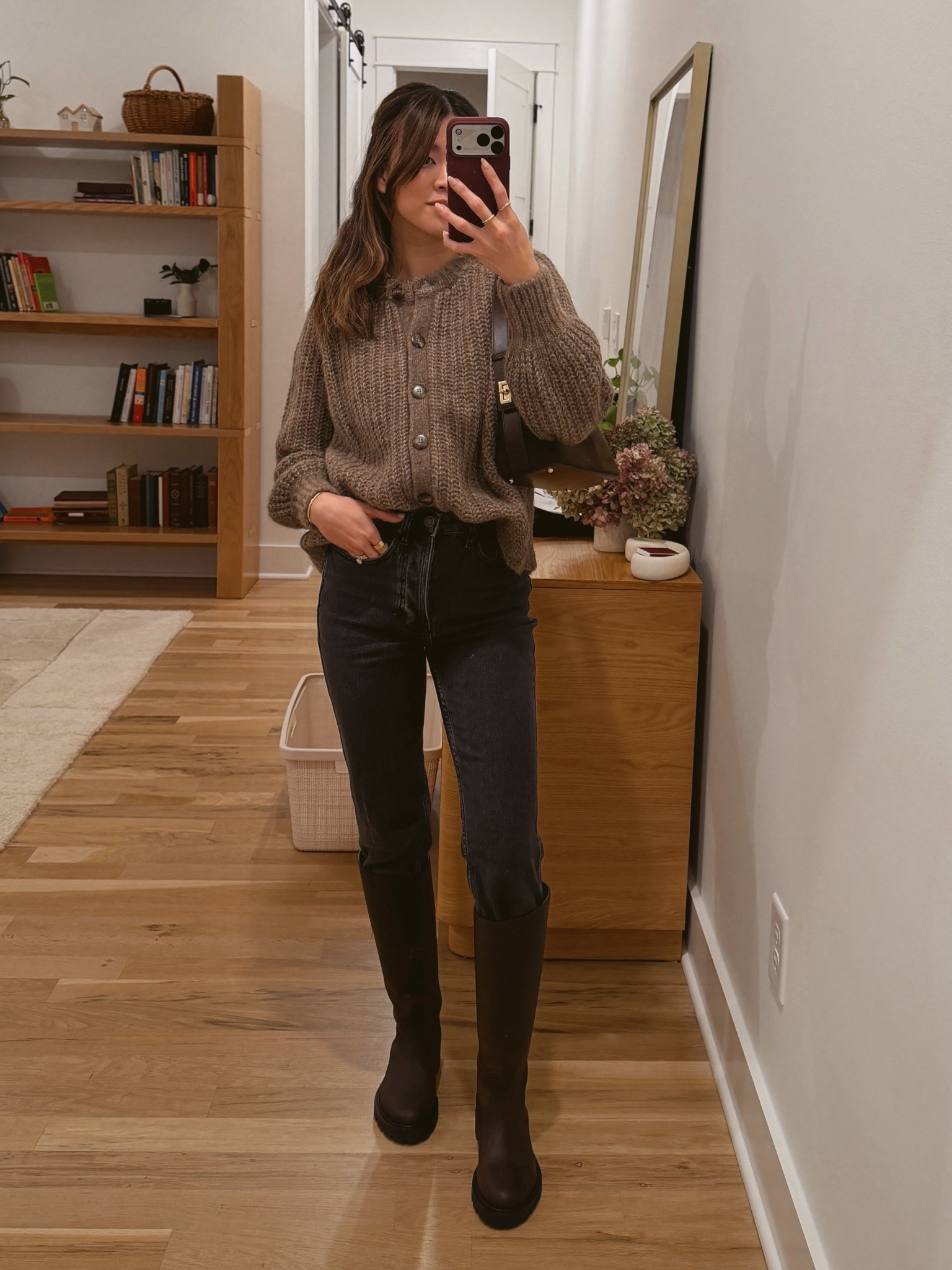 Date night outfit! Sweater XS, jeans size 2, boots are Celine. 

Date night outfit, winter outfit, Sézane sweater 

#LTKdayinmylife #LTKPetite #LTKootd
