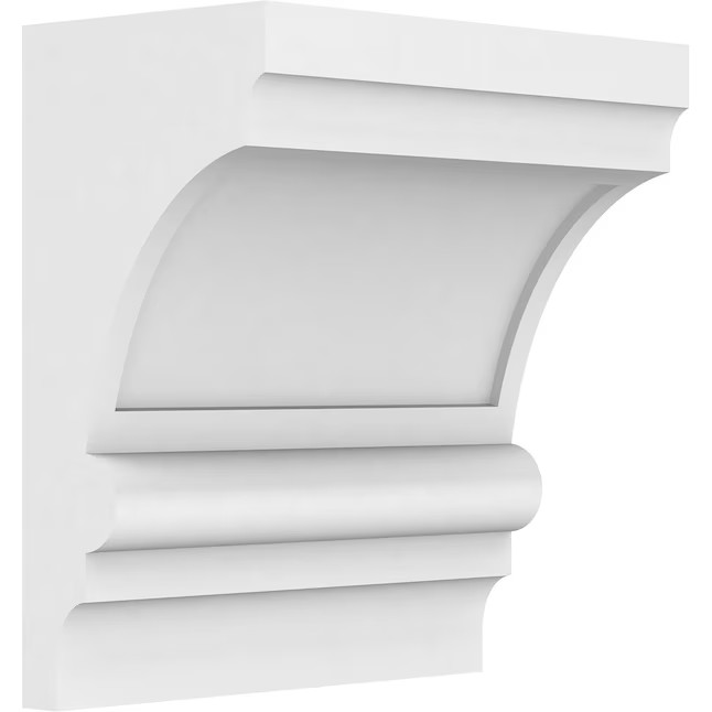 Ekena Millwork 7-in x 4-in x 8-in Standard diane Unfinished White PVC Paintable Corbel | Lowe's
