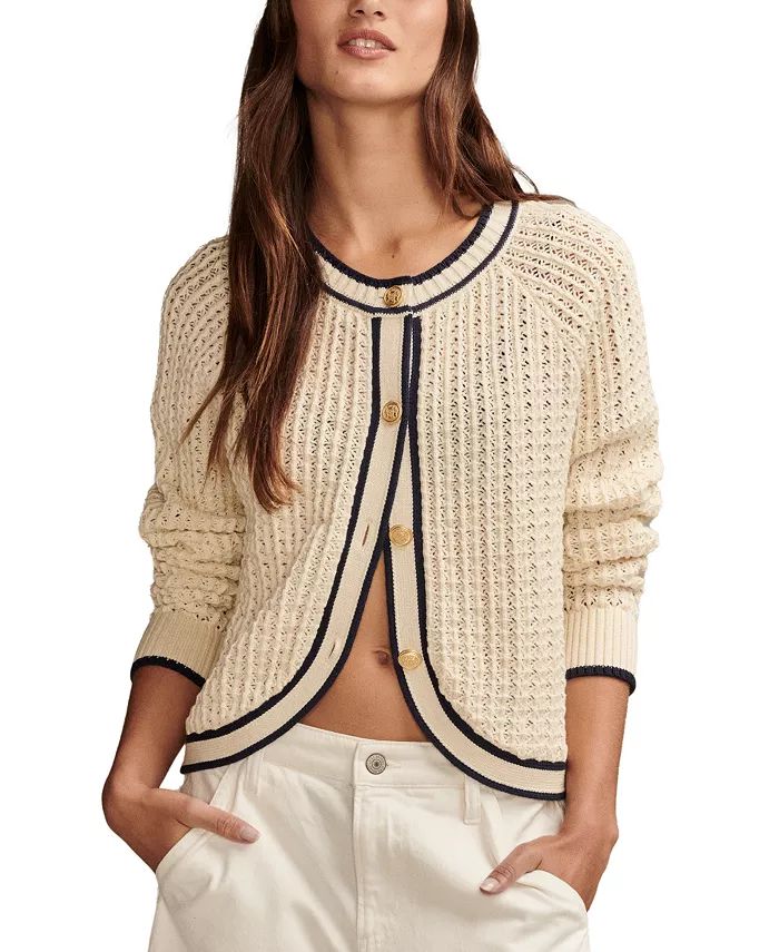 Women's Button-Front Textured Sweater Jacket | Macy's