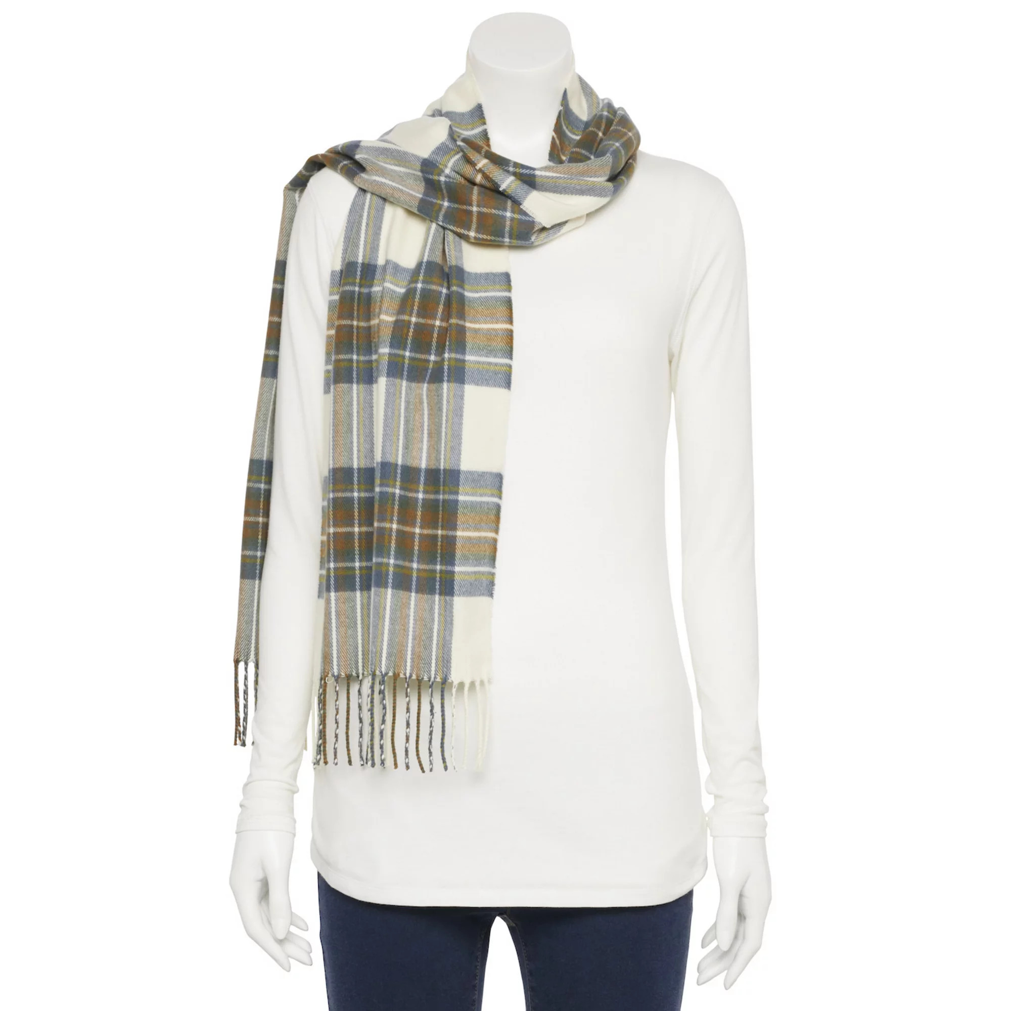 Women's Softer Than Cashmere Classic Plaid Scarf | Kohl's