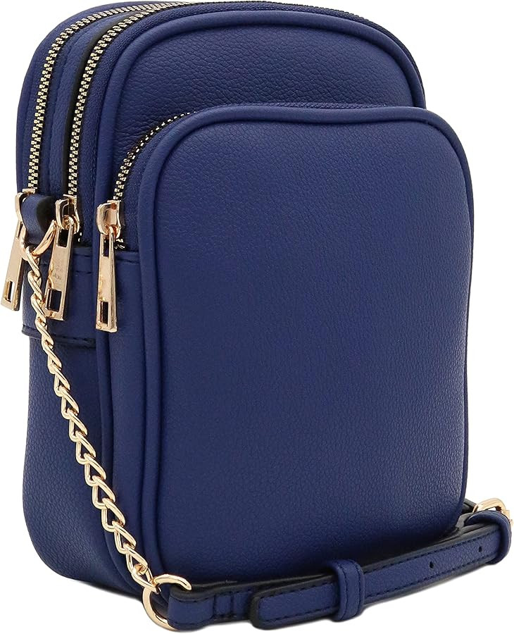 FashionPuzzle Multi Pocket PU Leather Casual Medium Crossbody Bag with Adjustable Strap | Amazon (US)