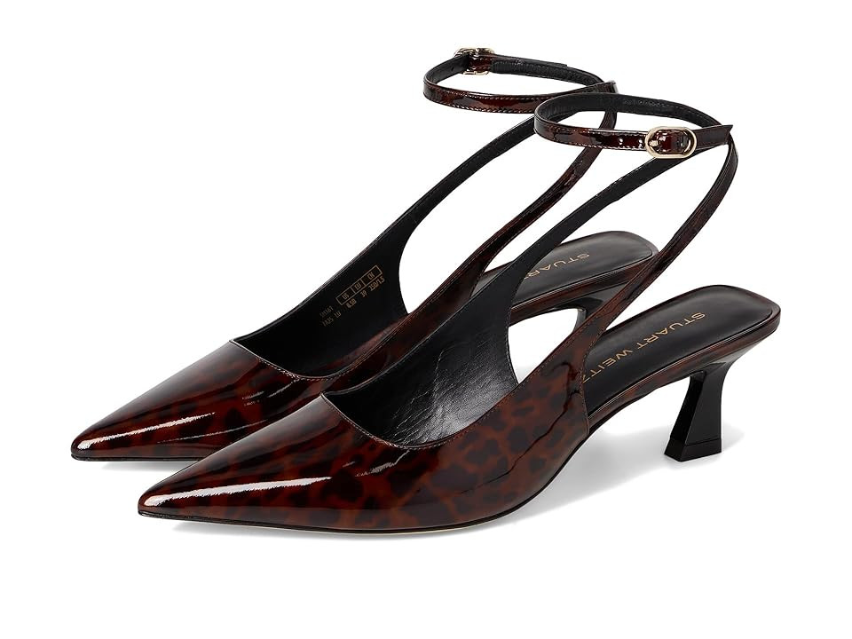 Stuart Weitzman Vinnie 50 Strap Pump Women's Shoes Dark Brown : 6 M, Leather | Zappos