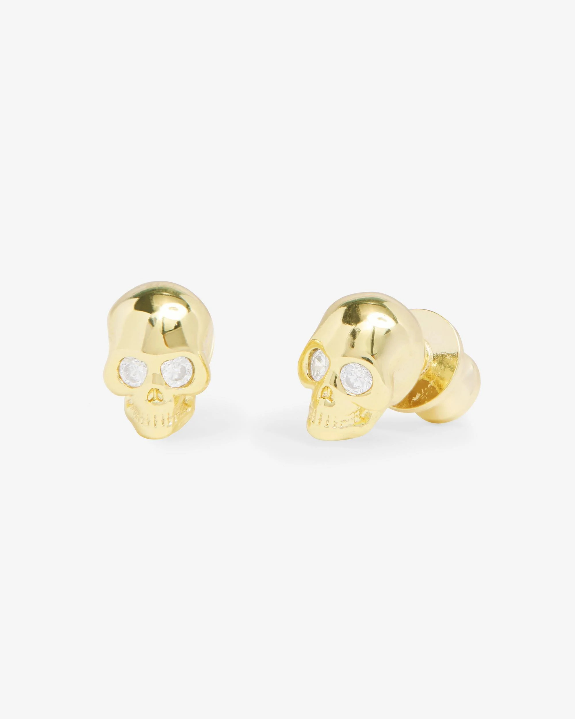 Ride or Die Studs - Gold|White Diamondettes | Melinda Maria Jewelry