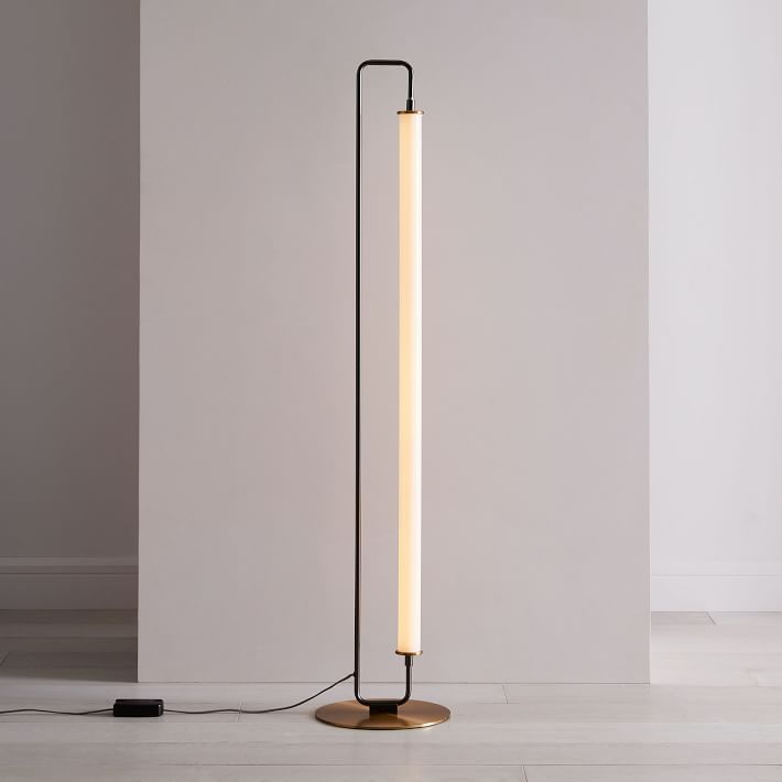 Linear Metal LED Floor Lamp (58") | West Elm (US)