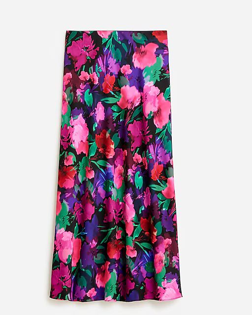 Gwyneth slip skirt in watercolor floral | J.Crew US
