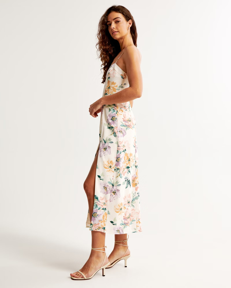 The A&F Camille Midi Dress | Abercrombie & Fitch (US)
