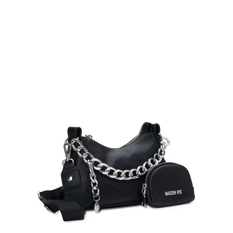 Madden NYC Charm Chain Crossbody Bag with Removable Pouch | Walmart (US)