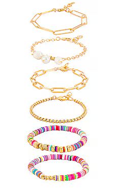 Amber Sceats Embellished Layered Bracelet in Gold from Revolve.com | Revolve Clothing (Global)