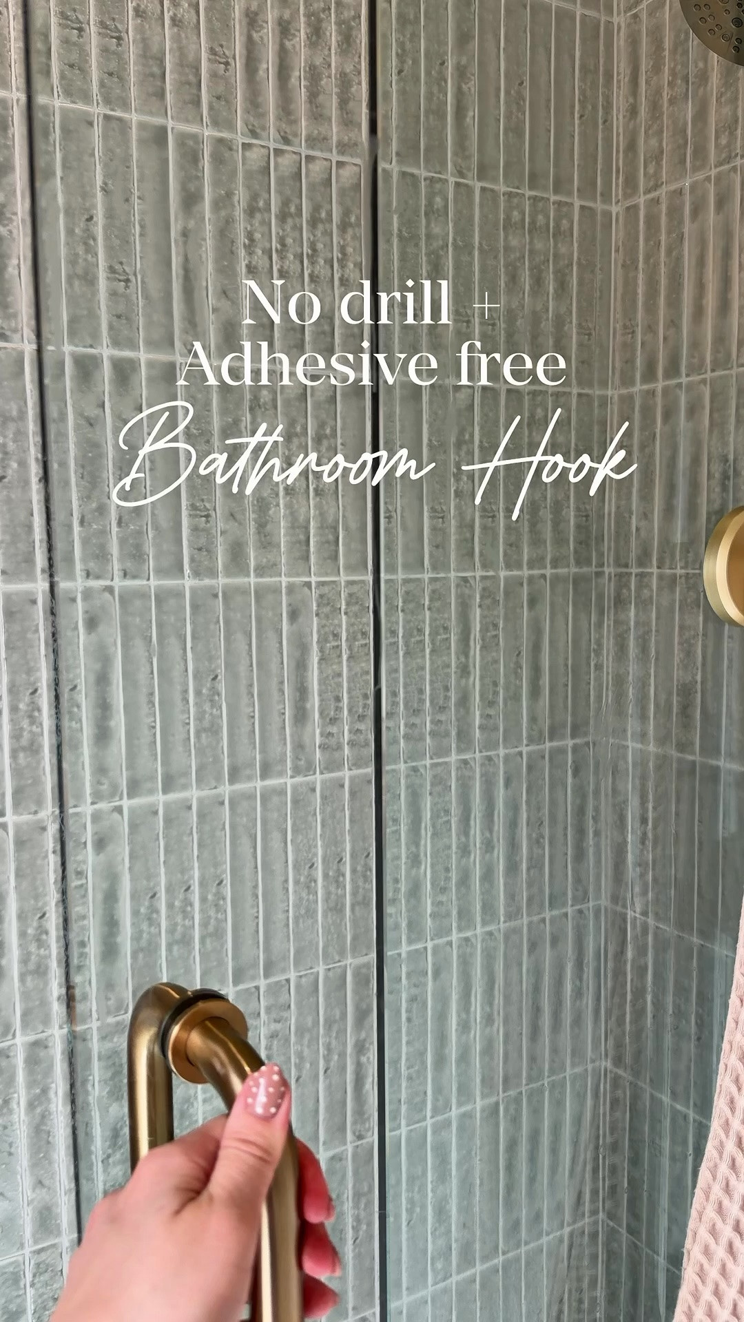 These shower door towel hooks took seconds to install snd are so simple to reposition! 

Bathroom towel hooks, glass shower hooks, Amazon home organization

#LTKHome