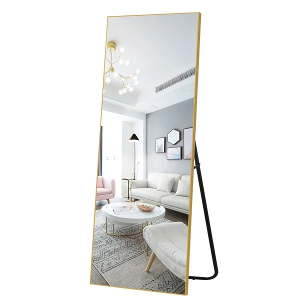 NeuType Full Length Mirror Floor Rectangle Gold 51"x16" - Walmart.com | Walmart (US)