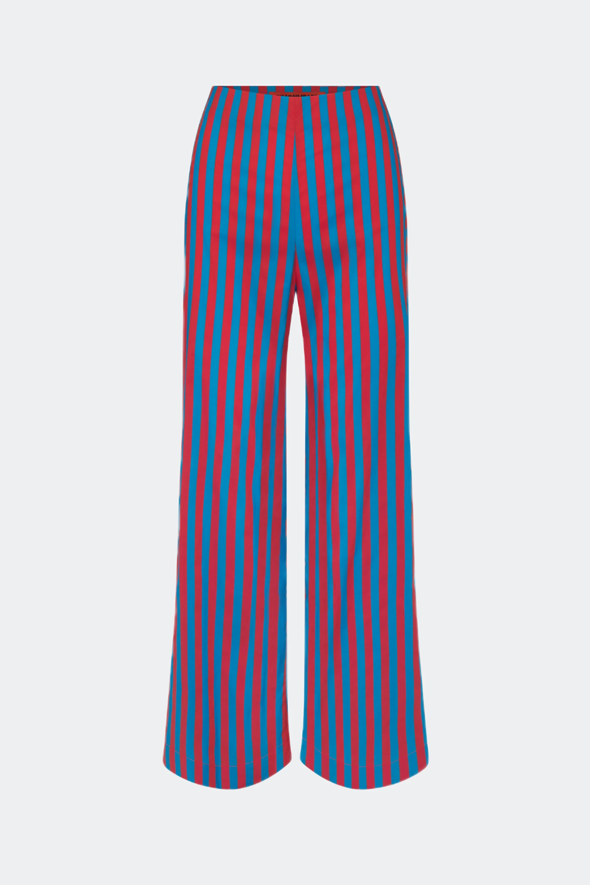 Pia Striped Poplin Pant in Blue/Paprika Stripe Cotton | SIMONMILLER | Simon Miller