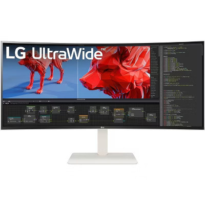 LG 38" UltraWide Curved Monitor WQHD Nano IPS 144Hz, White | Target