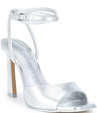 Gianni Bini Foles Leather Ankle Wrap Square Toe Dress Sandals | Dillard's | Dillard's