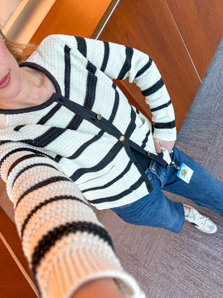 Target is my current BFF their spring clothing that’s out right now is PERFECT for office wear or even a date night! 

Cardigan - XS (could go S for a little oversized look)
Black Tank - Small
Shoes - 8 (my TTS, wearing with thin no show, if wearing with regular socks size up)

Date night outfit // workwear // cardigan // button up // Liverpool jeans // bougie on a budget

#LTKSpringSale #LTKWorkwear #LTKStyleTip