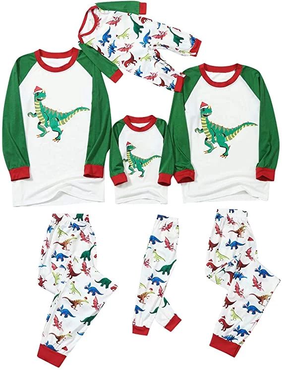 Hirigin - Matching Family Christmas Pajamas Set Women Men Kids Letter Printed Tops Plaid Pants Di... | Walmart (US)