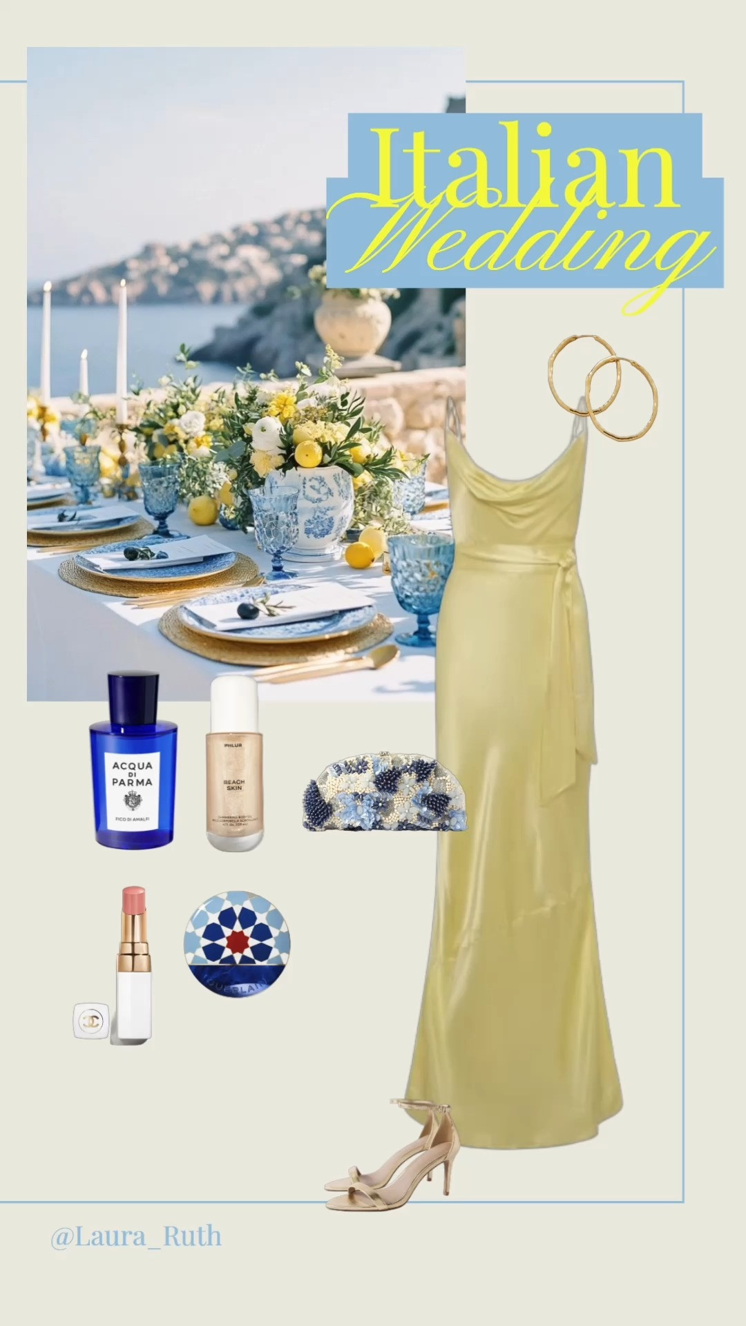 Italian summer wedding guest outfit idea 🍋✨ lemon silk, gold accents & a fresh coastal glow. Think Amalfi vibes, sunset dinners & effortless elegance 💛 wedding guest outfit, summer wedding, summer dresses 

 

#LTKuk #LTKsummer #LTKwedding