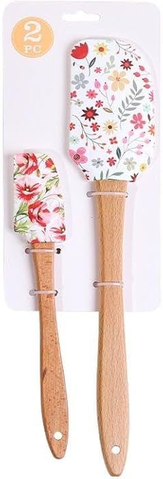 2PCS Silicone Spatula Set, Heat Resistant Baking Spatulas Food Grade Silicone Scraper Spatula for... | Amazon (US)