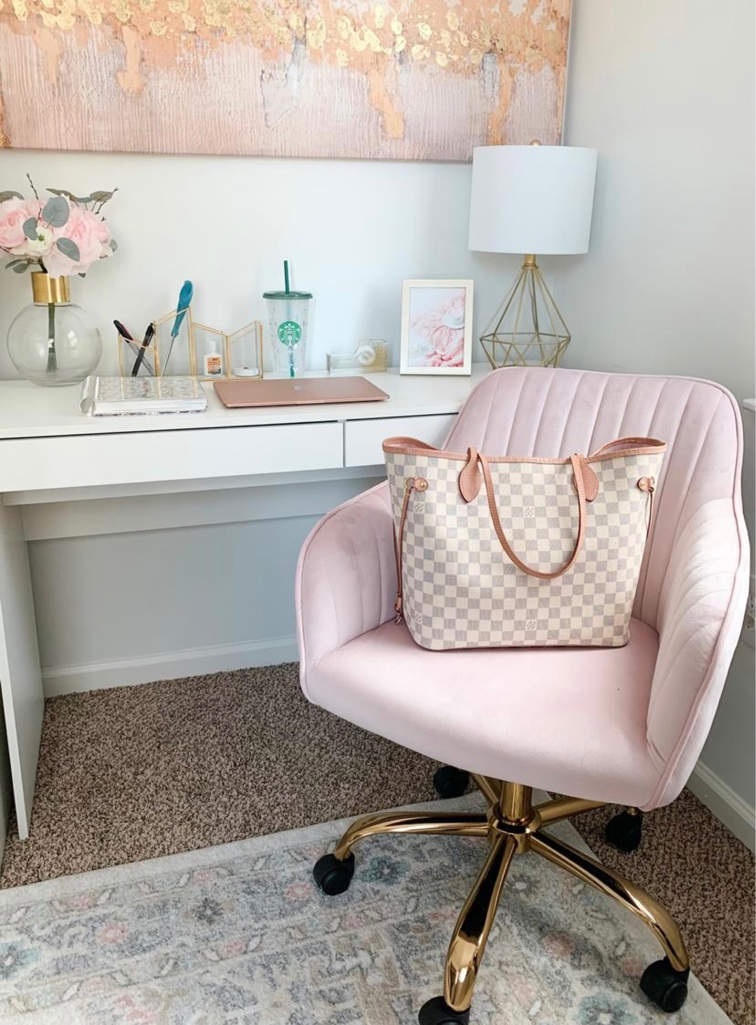 Little home office corner. I loved this desk! Nice a small. This pink desk chair is my fave

Home office, office chair, white desk, office desk, pink office, pink home decor, office decor

#LTKFind #LTKstyletip

#LTKhome #LTKsalealert #LTKSeasonal