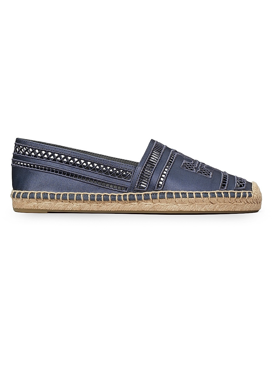 Women's Open-Weave Satin Espadrilles - Bluestone - Size 10.5 | Saks Fifth Avenue