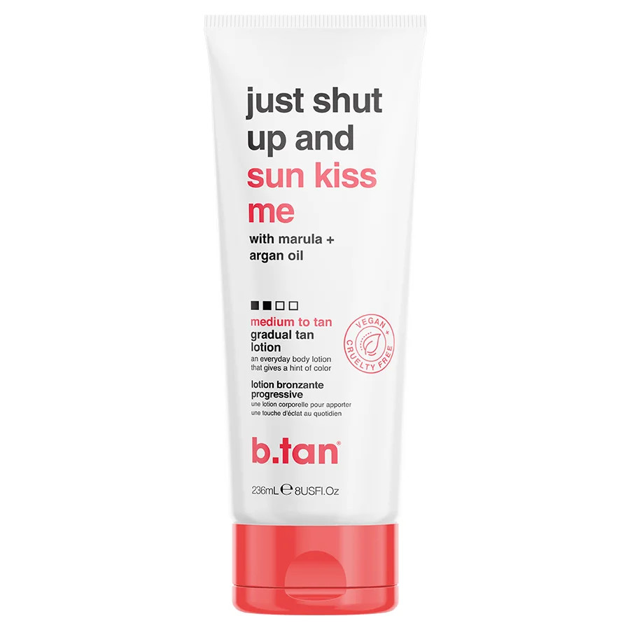 b.tan just shut up and sun kiss me gradual tan lotion with marula & argan oils | Walmart (US)