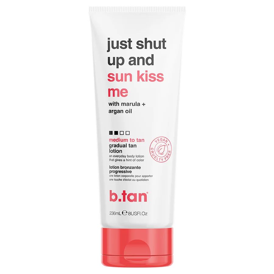 b.tan just shut up and sun kiss me gradual tan lotion with marula & argan oils | Walmart (US)