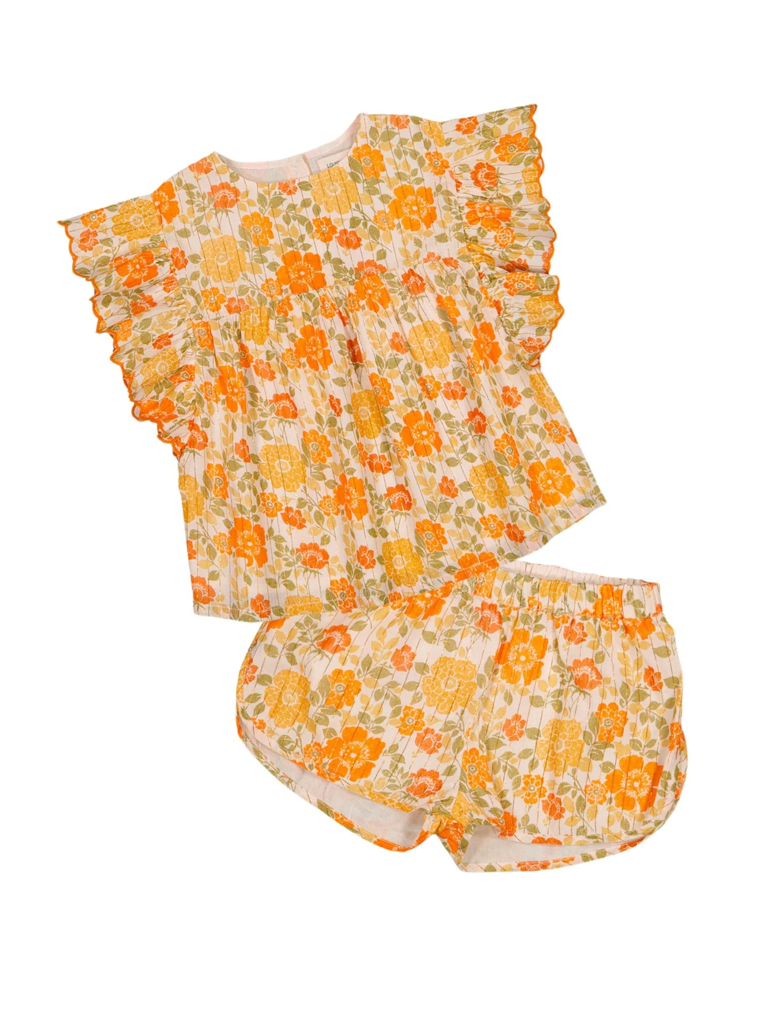 Stripe Lurex Vintage Flower Set | Danrie