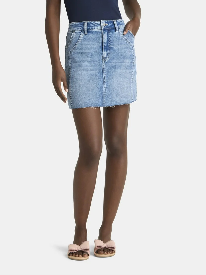Time and Tru Women's Denim Mini Skirt, Sizes 0-20 | Walmart (US)