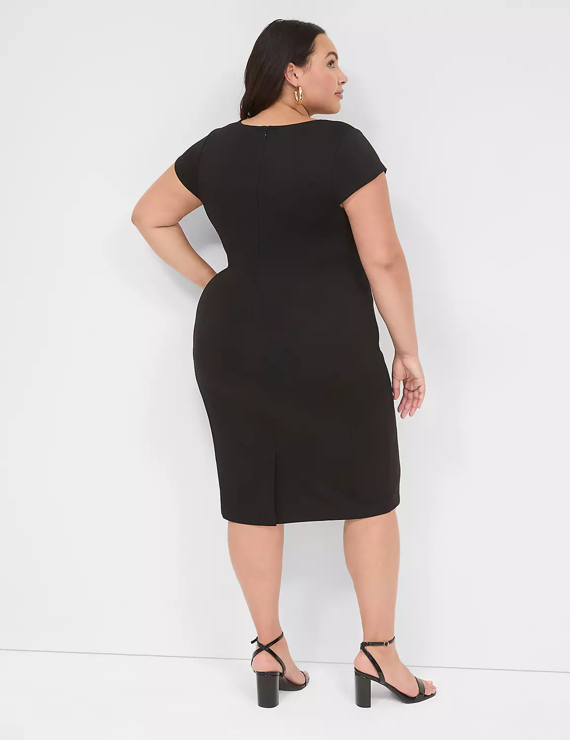 Ponte Cap-Sleeve Crew-Neck Dress | LaneBryant | Lane Bryant (US)