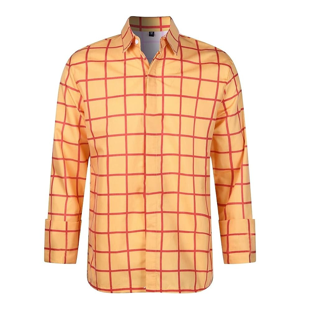PAINEOMN Woody Shirt for Men Woody Vest Cowboys Halloween Cosplay Costume Adult Long Sleeves Plai... | Amazon (US)