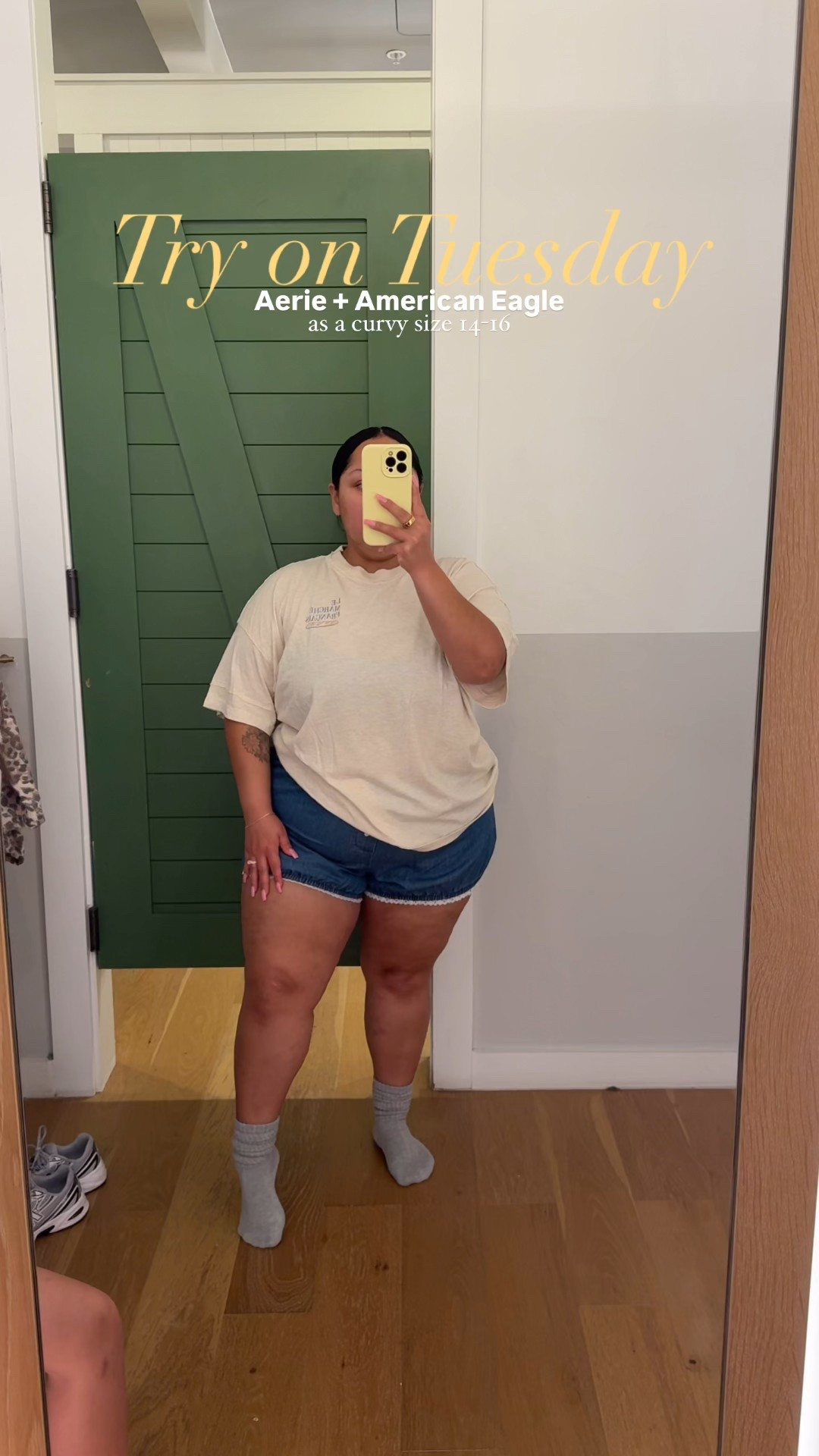 Trying new styles from Aerie & American Eagle as a curvy size 14-16 girl! 

Denim Bloomers size Large 
French Tshirt size Medium 
Leopard jorts size XL
Denim Pleated Skirt & Top size Large
Bubble Denim Skirt size 34
Plaid Tube Top size Large 
Denim Dress size Large 