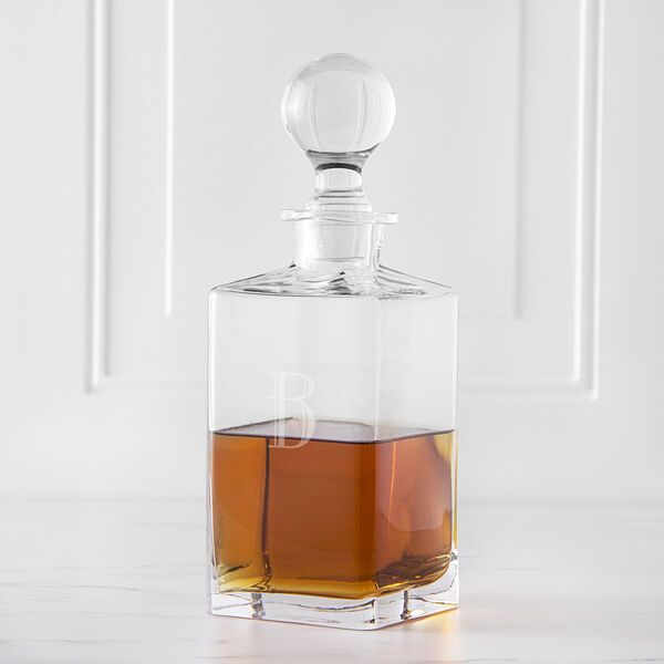 Personalized 32 oz. Square Whiskey Decanter | Bellacor