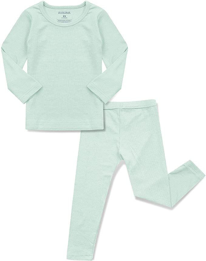 AVAUMA Baby Boys Girls Pajama Set Kids Toddler Snug fit Ribbed Sleepwear pjs for Daily Life Style | Amazon (US)