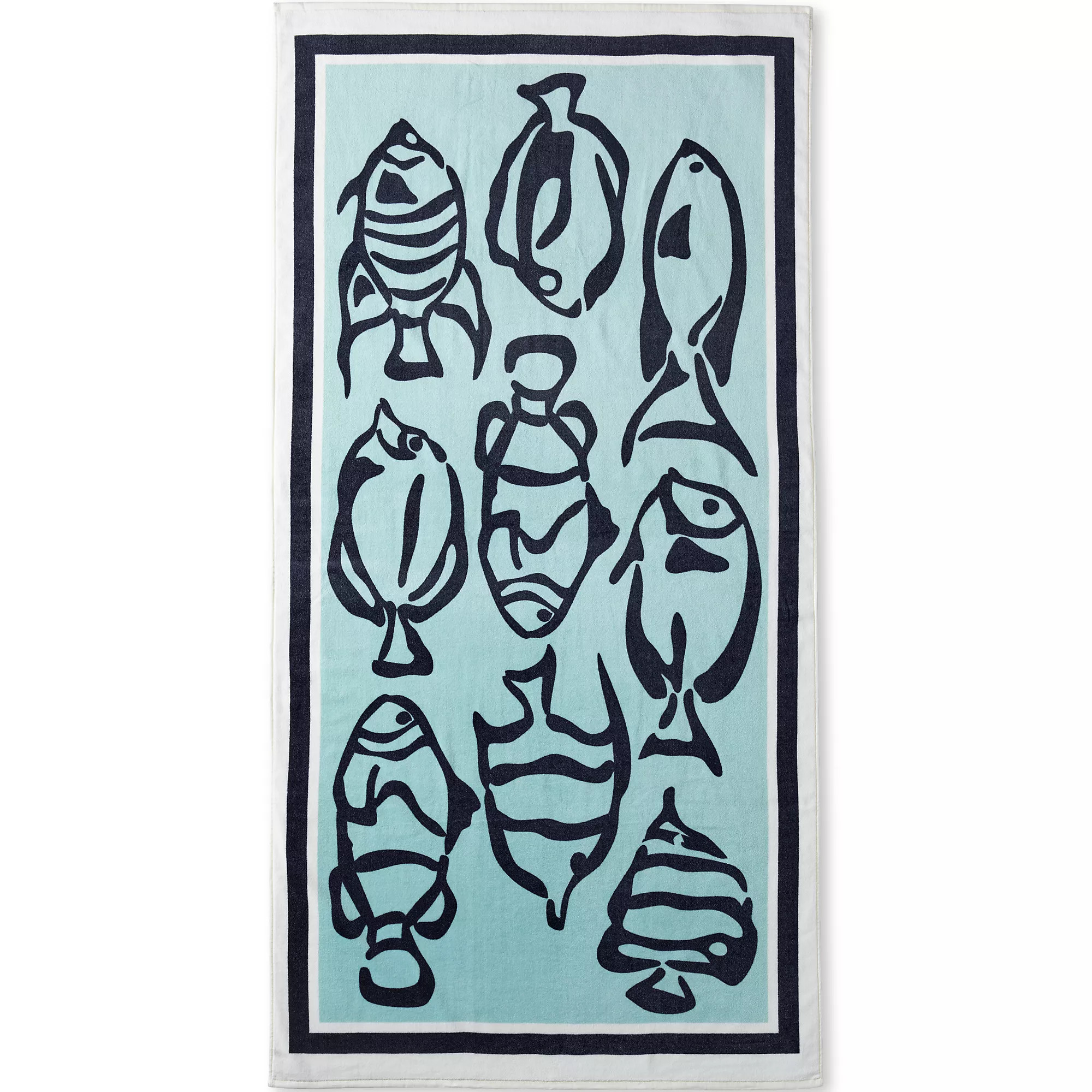 Printed Velour Beach Towel | Lands' End (US)