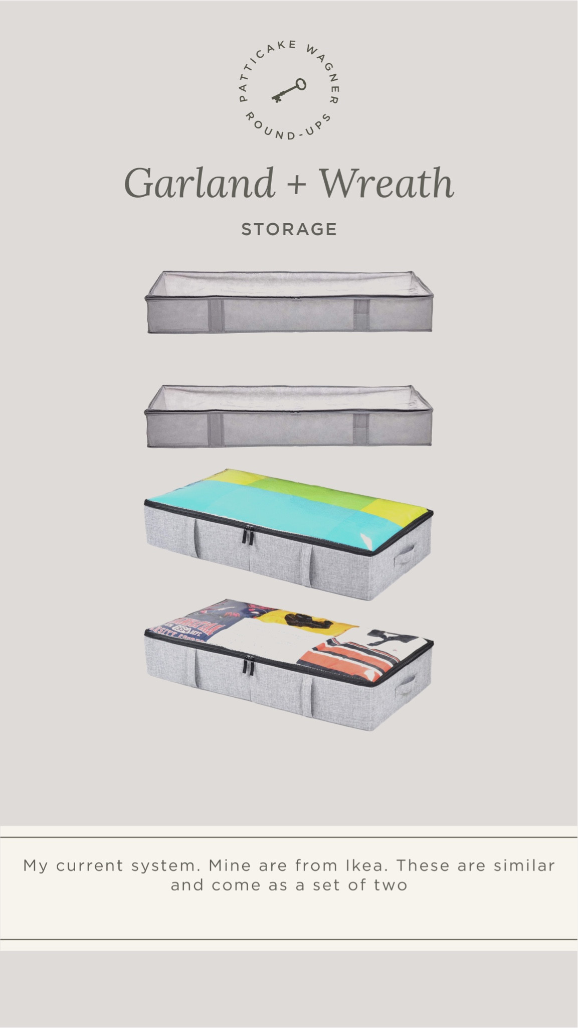 currently using a simple under bed storage for our wreaths & garlands. lighter and easier to store than the plastic boxes. #organizing 

#LTKhome