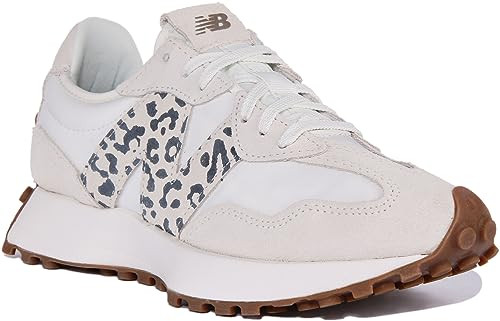 New Balance Women's 327 Sneakers, Off White/Cheetah, 9.5 Medium US | Amazon (US)