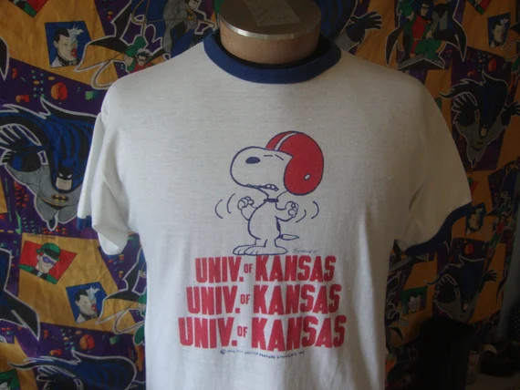 Vintage 80's University of Kansas Jayhawks Snoopy Joe Cool | Etsy | Etsy (US)
