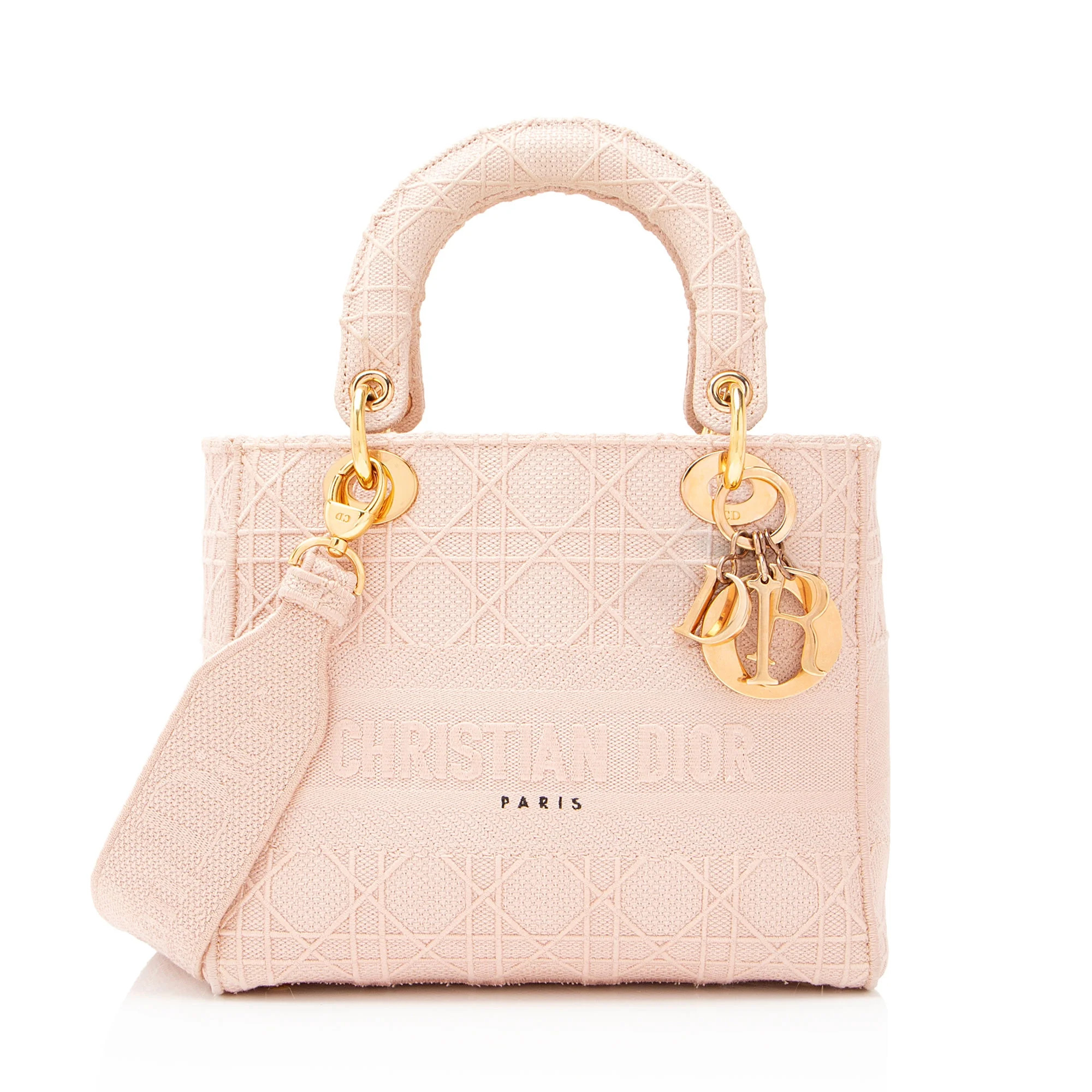 Pre-Owned Dior Embroidered Lady D-Lite Medium Tote | Walmart (US)