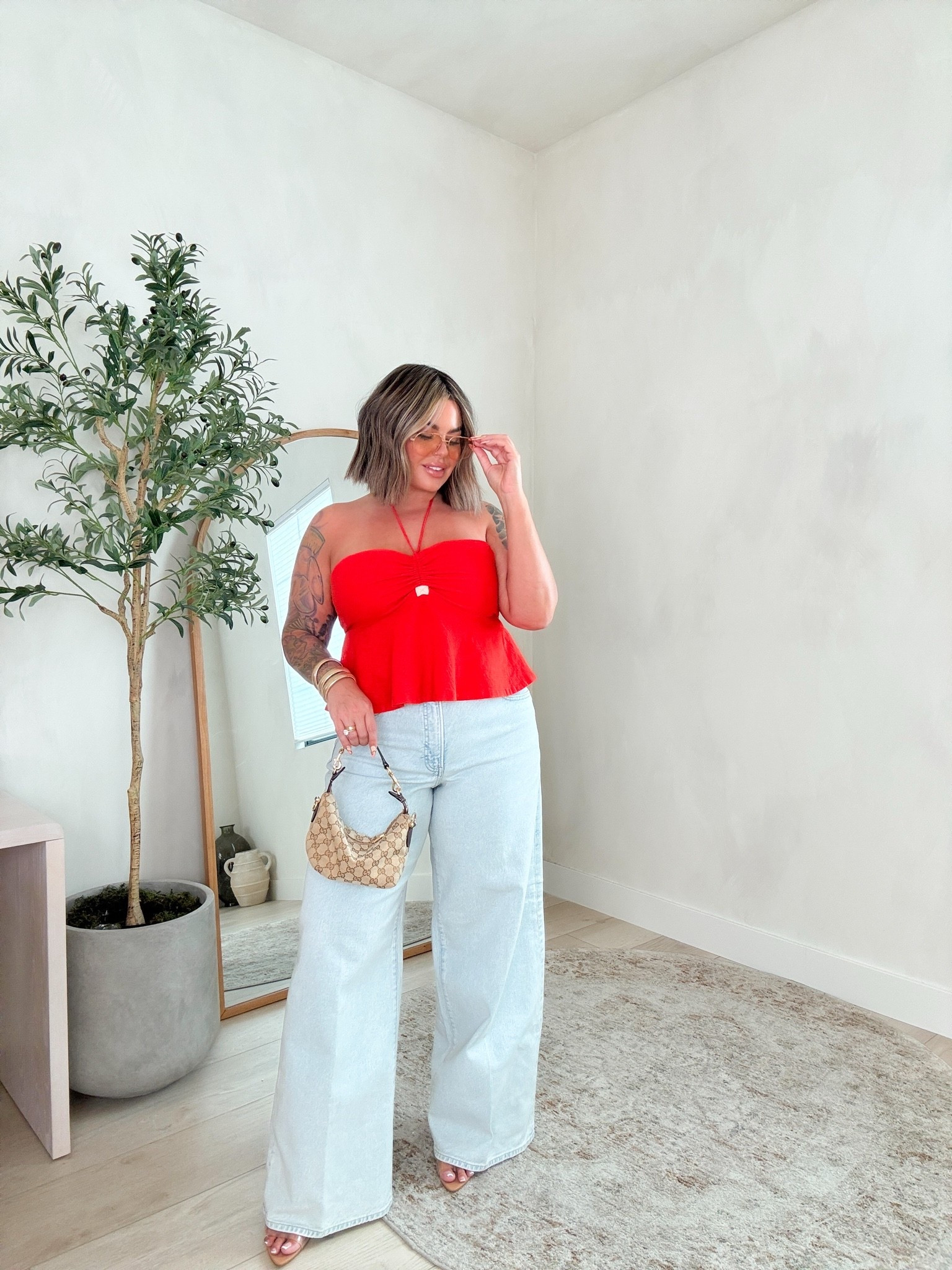 Jeans 12L 
Top is part of a set size L 
Worn with cakes linked