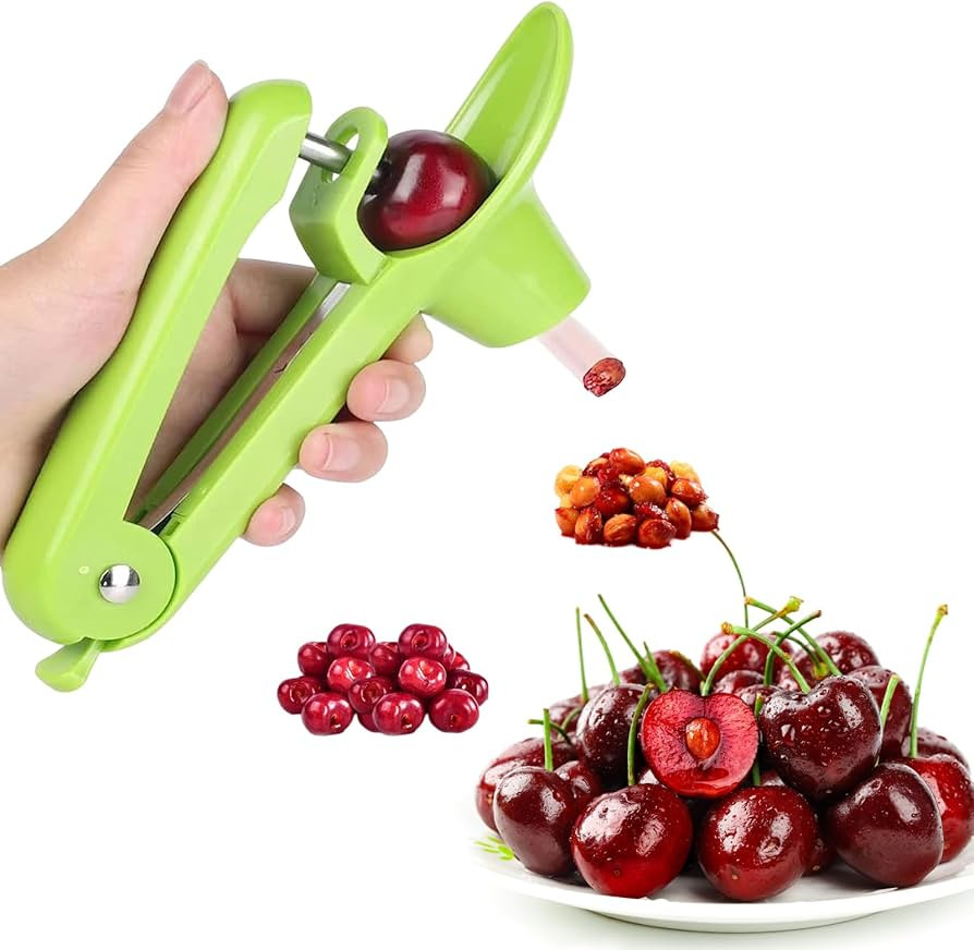 Cherry Pitter - Heavy-Duty Stainless Steel Olive and Cherry Pitters Corer Tool with Space-Saving ... | Amazon (US)