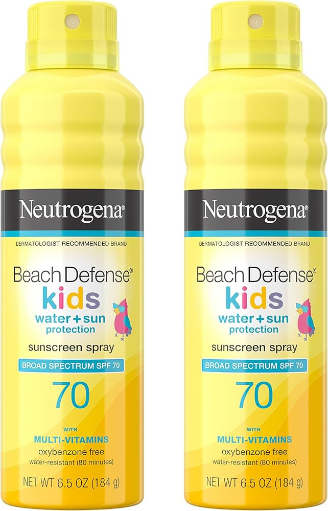 Neutrogena Beach Defense Kids Sunscreen Spray, Water-Resistant Sunscreen Spray for Children, Broa... | Amazon (US)