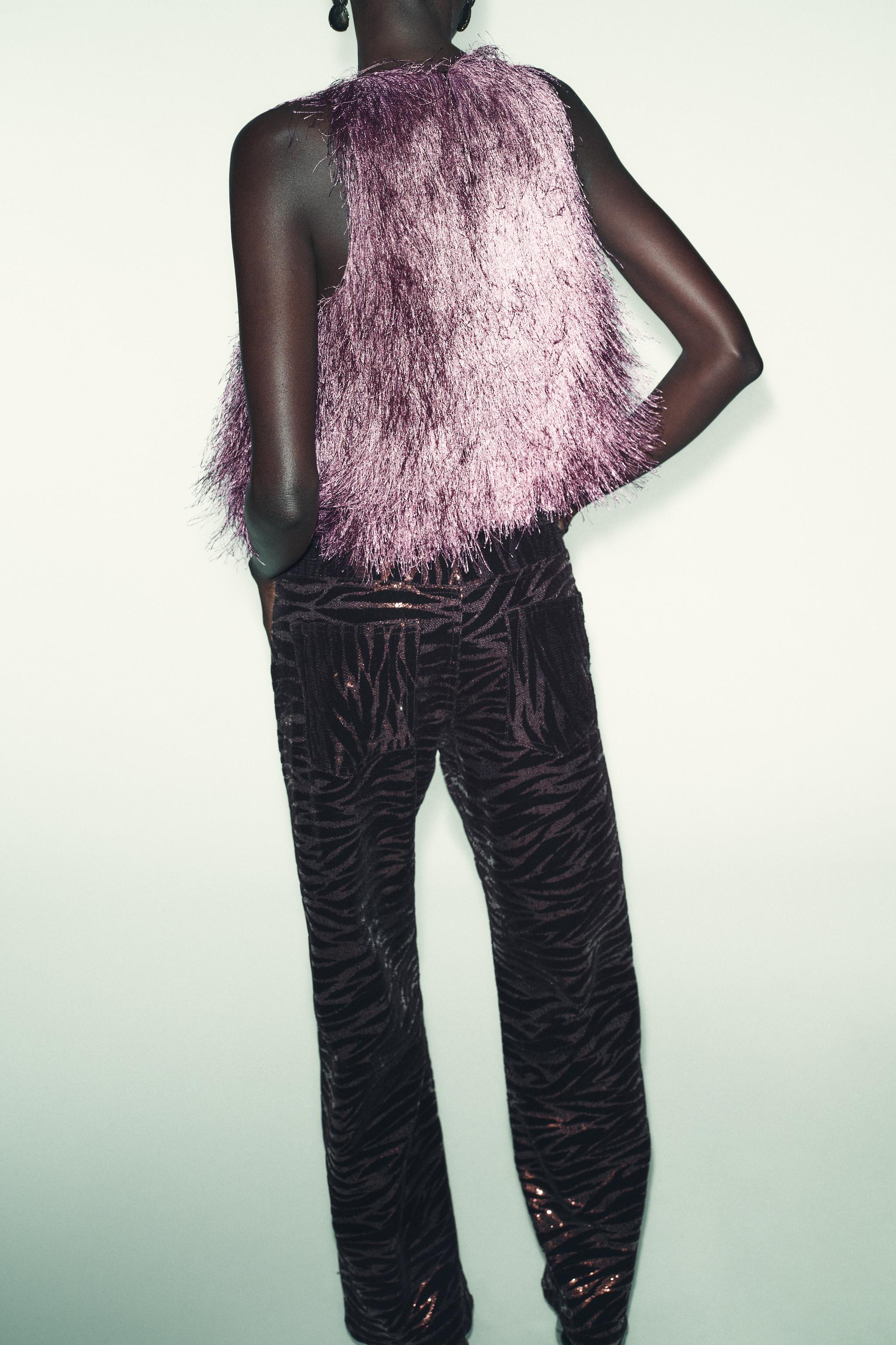 FRINGED BALLOON TOP | Zara US