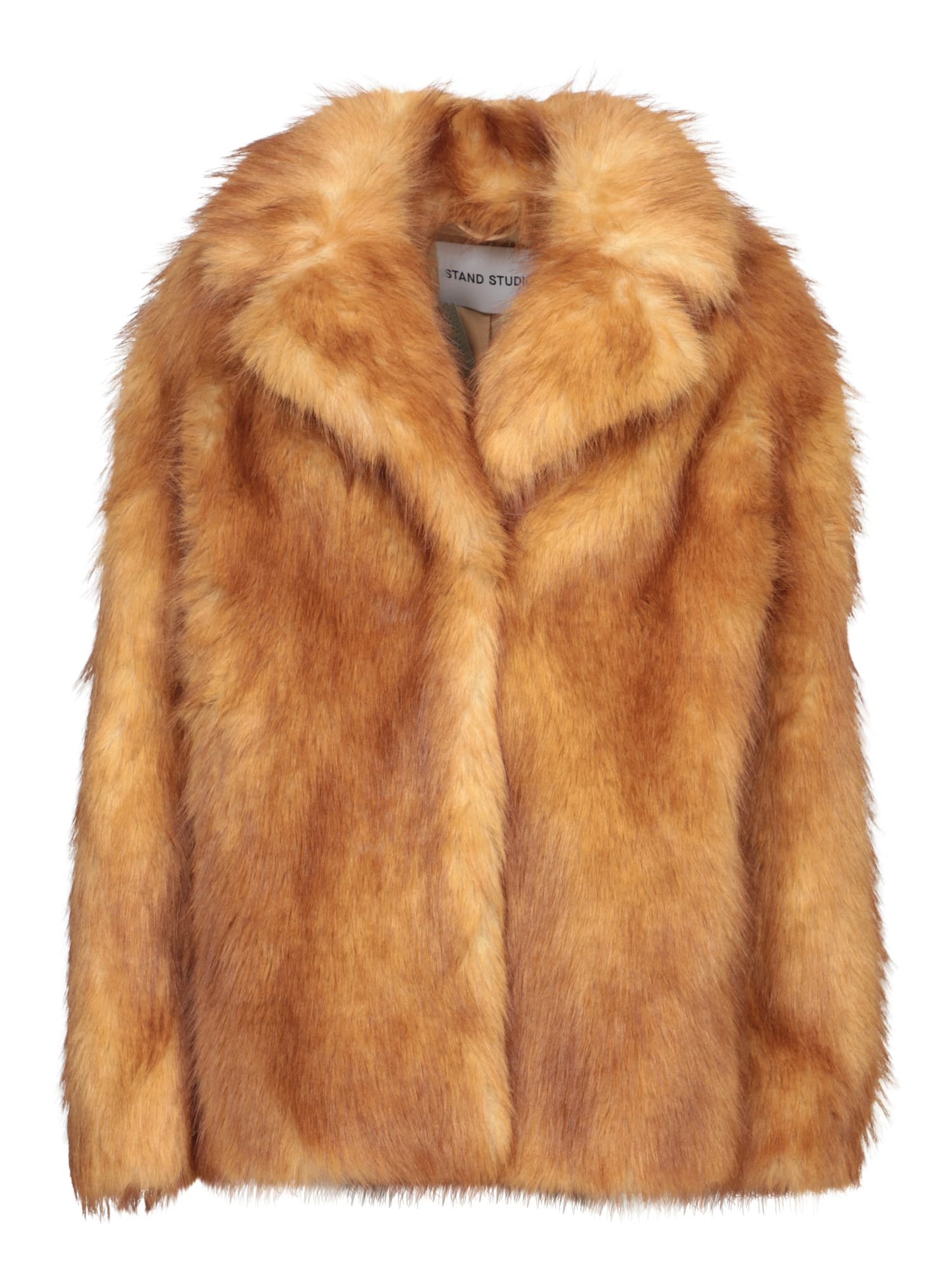 STAND STUDIO Light Brown Faux Fur Jacket | Italist.com US