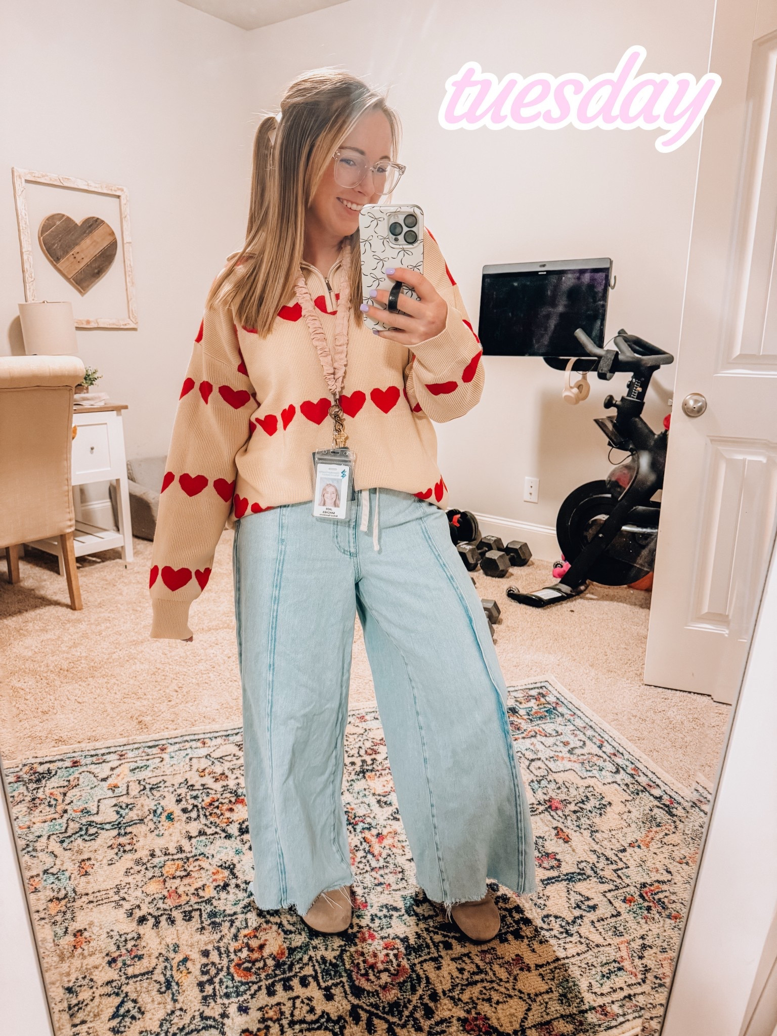 Tuesday OOTD as a school counselor with the cutest heart sweater!! 

#LTKWorkwear #LTKdayinmylife #LTKootd