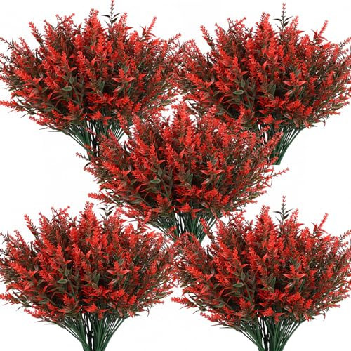RECUTMS Spring Fall Decoration, Artificial Fake Outdoor Plants Flowers, 36 Pcs Faux Fall Orange Flower for Planter Pot UV Resistant for Outside Porch Home Patio Garden Window Box Decoration(Orange) | Amazon (US)