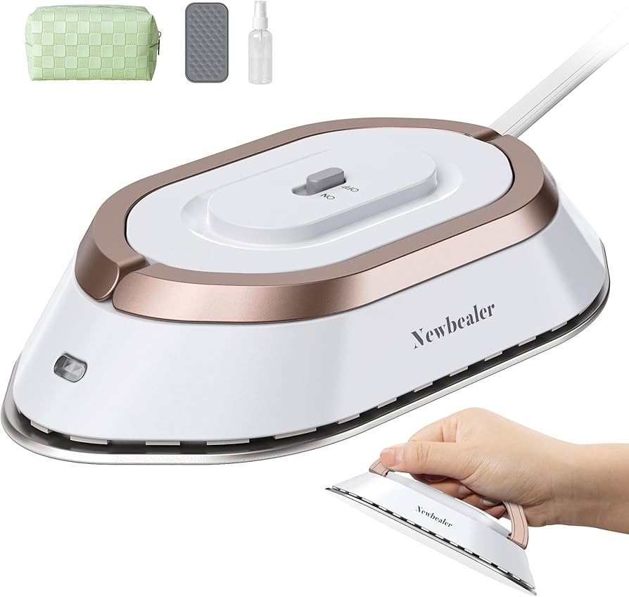 Newbealer Travel Iron with Global Voltage, 100-240V Mini Dry Iron for Clothes (No Steam), Max 300... | Amazon (US)