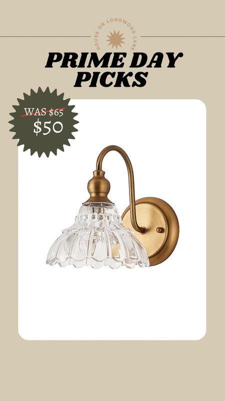 23% OFF VINTAGE BRASS WALL SCONCE
love the style of this vintage inspired wall sconce! Can be used in so many different design styles. It's 23% off and the lowest price in the past 3o-days!

#LTKFind #LTKxPrimeDay #LTKsalealert