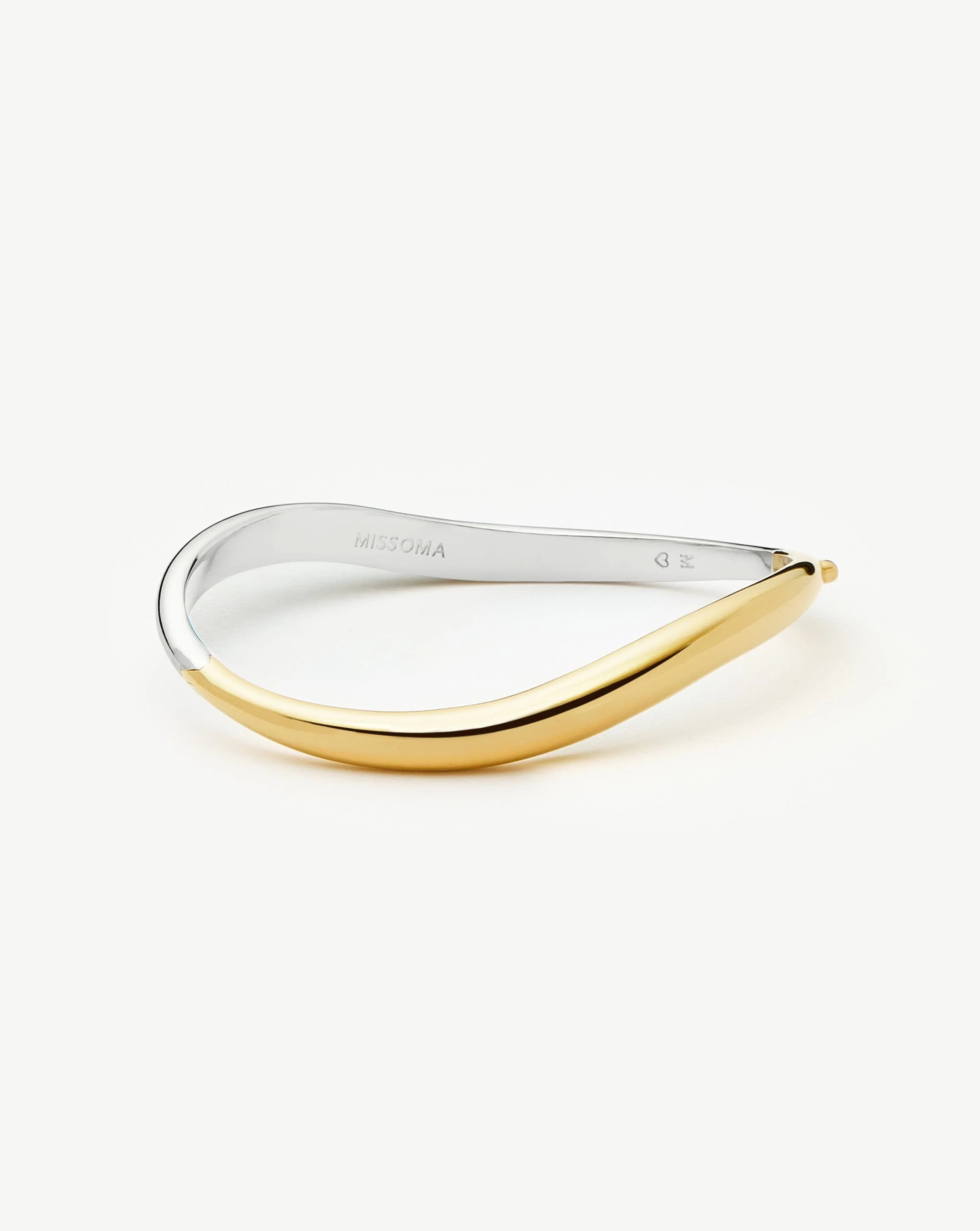 Savi Signature Hinged Bangle - Gold & Silver | Missoma US | Missoma US