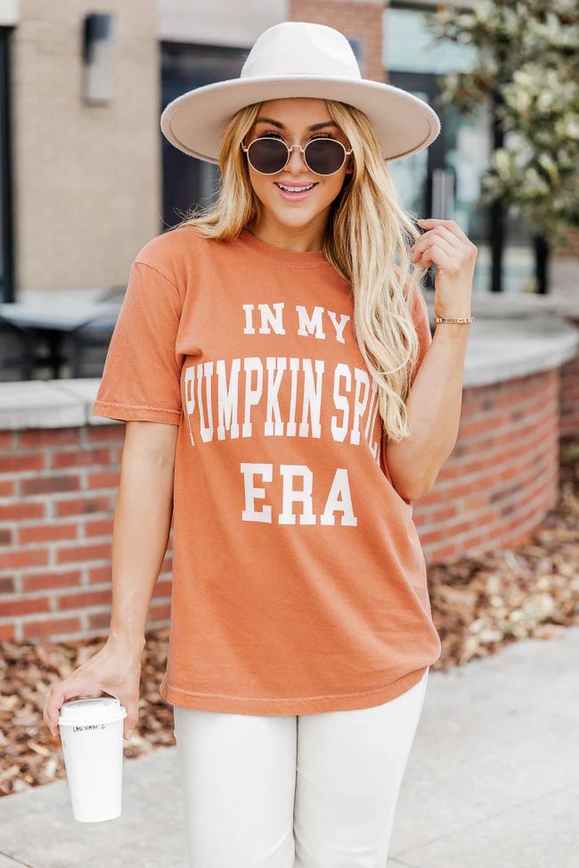 In My Pumpkin Spice Era Rust Comfort Color Graphic Tee | Pink Lily