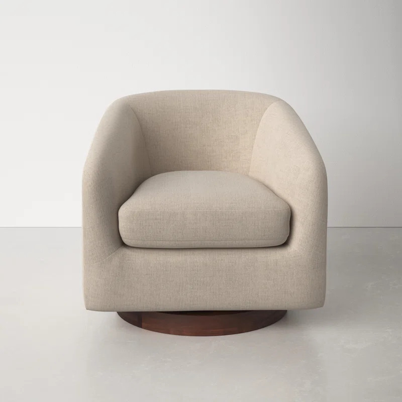 Bennett Upholstered Swivel Barrel Chair | Wayfair North America