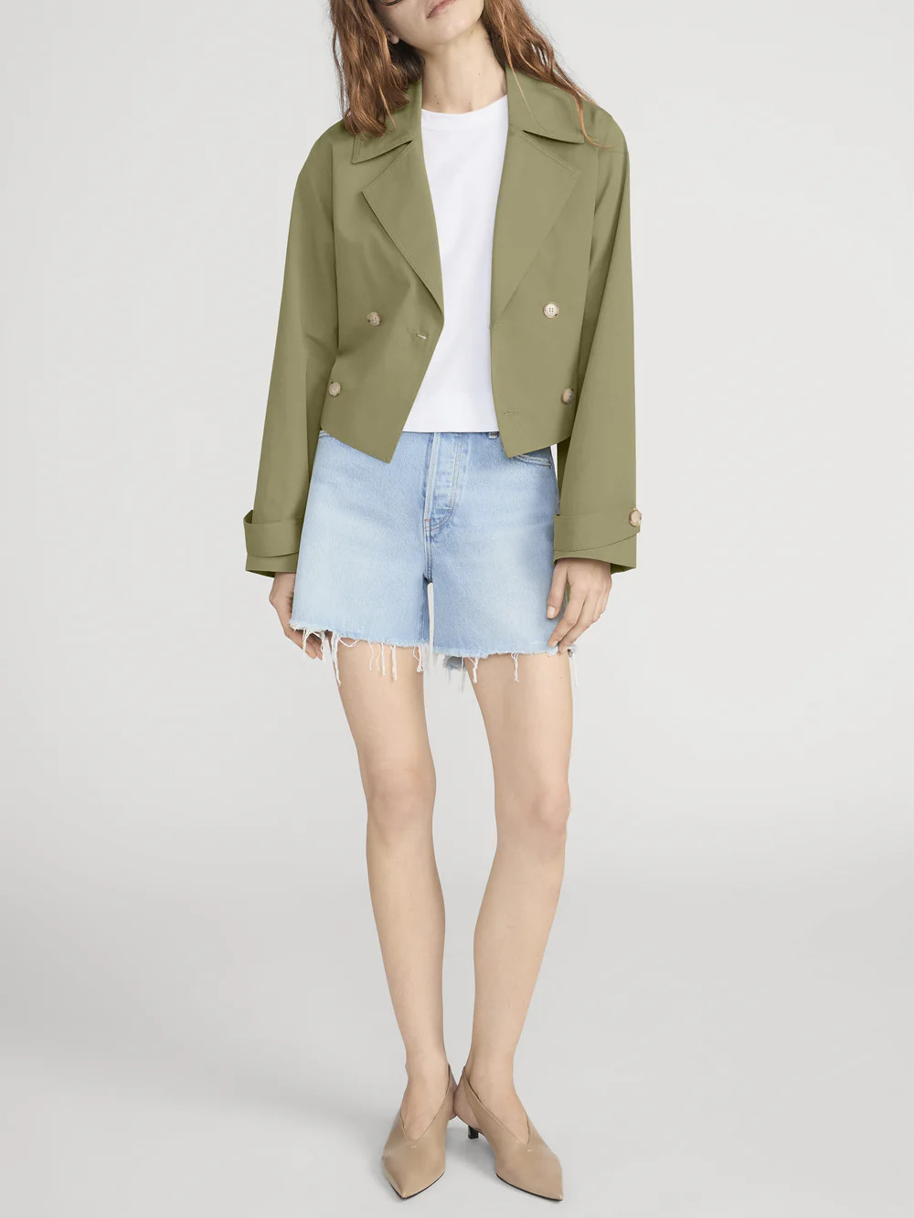 THE UNIFORM TRENCH MILITARY GREEN | Frame Denim